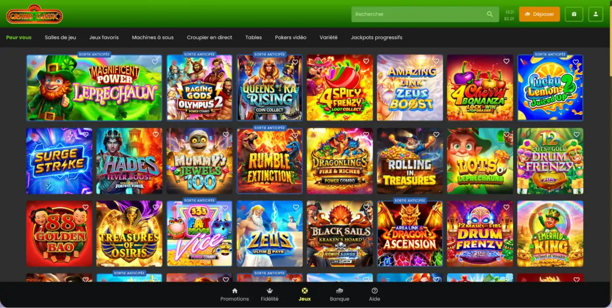 Casino Classic français