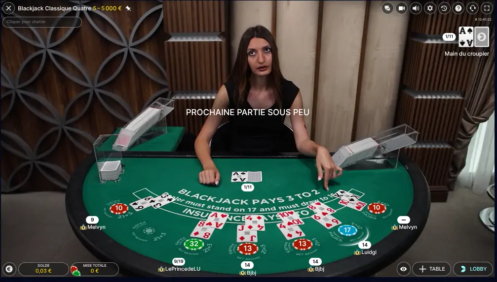 Casino live en ligne