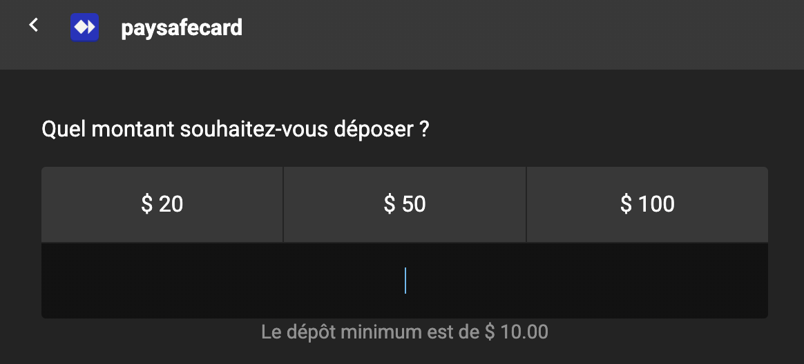 PaysafeCard casino