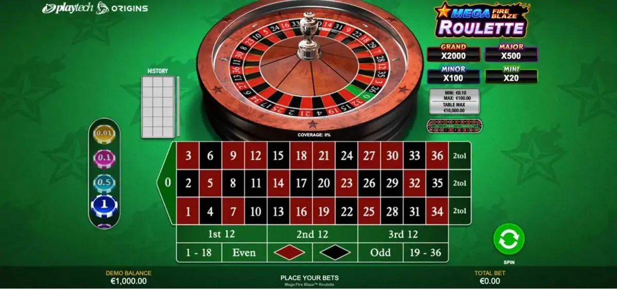 Mega Fire Blaze Roulette