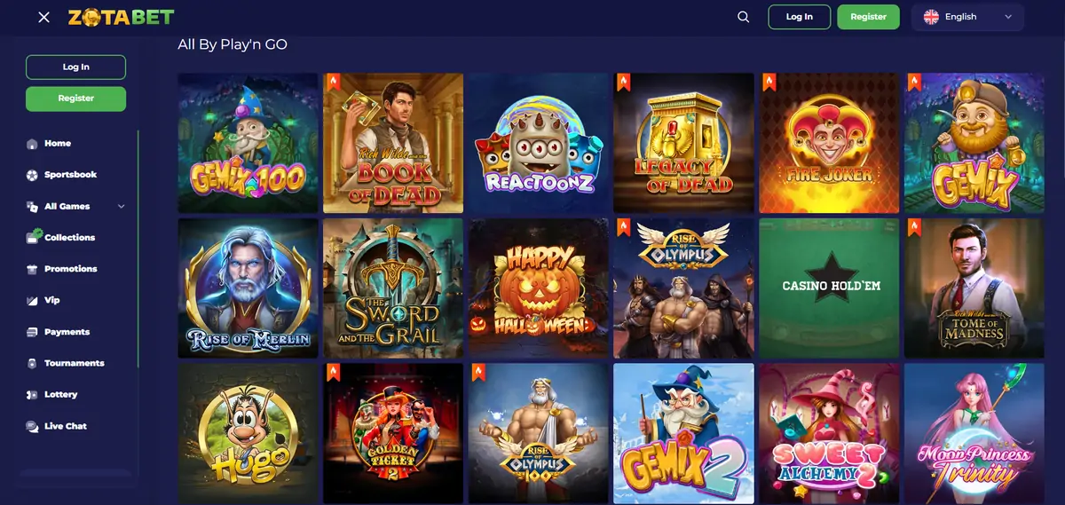 ZotaBet casino Play'n GO fiables ZotaBet Casino
