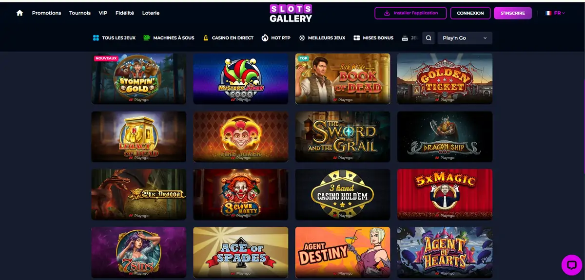 Slots Gallery le meilleur casino Play n GO Slots Gallery