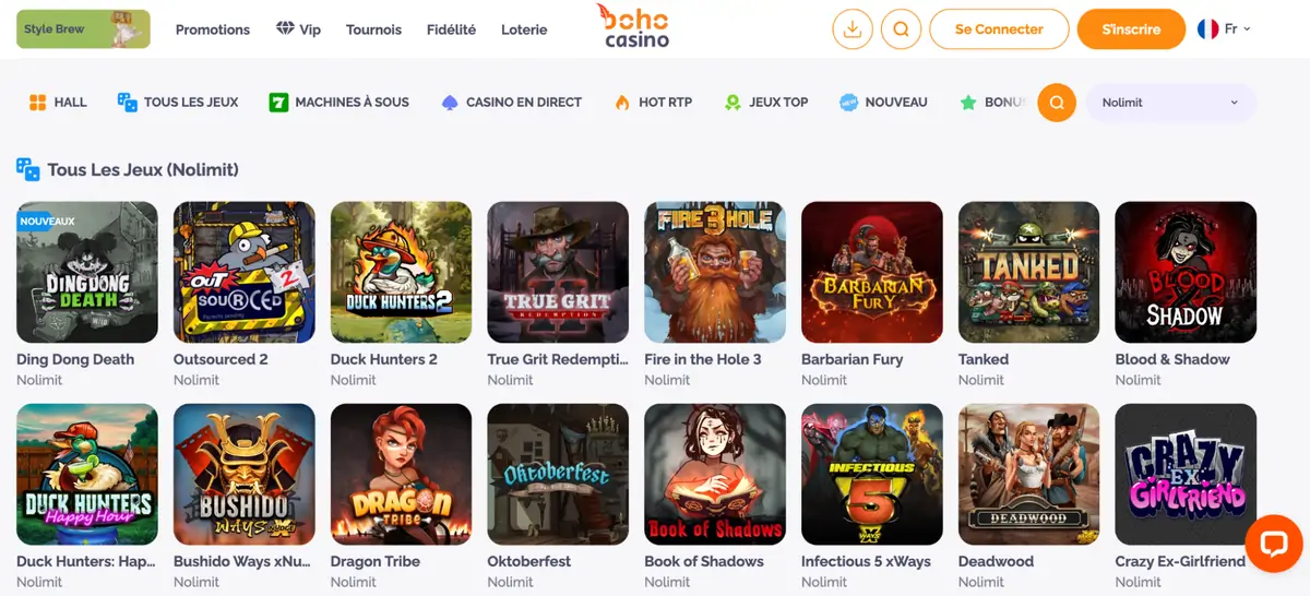 Boho Casino en ligne Nolimit City Boho Casino
