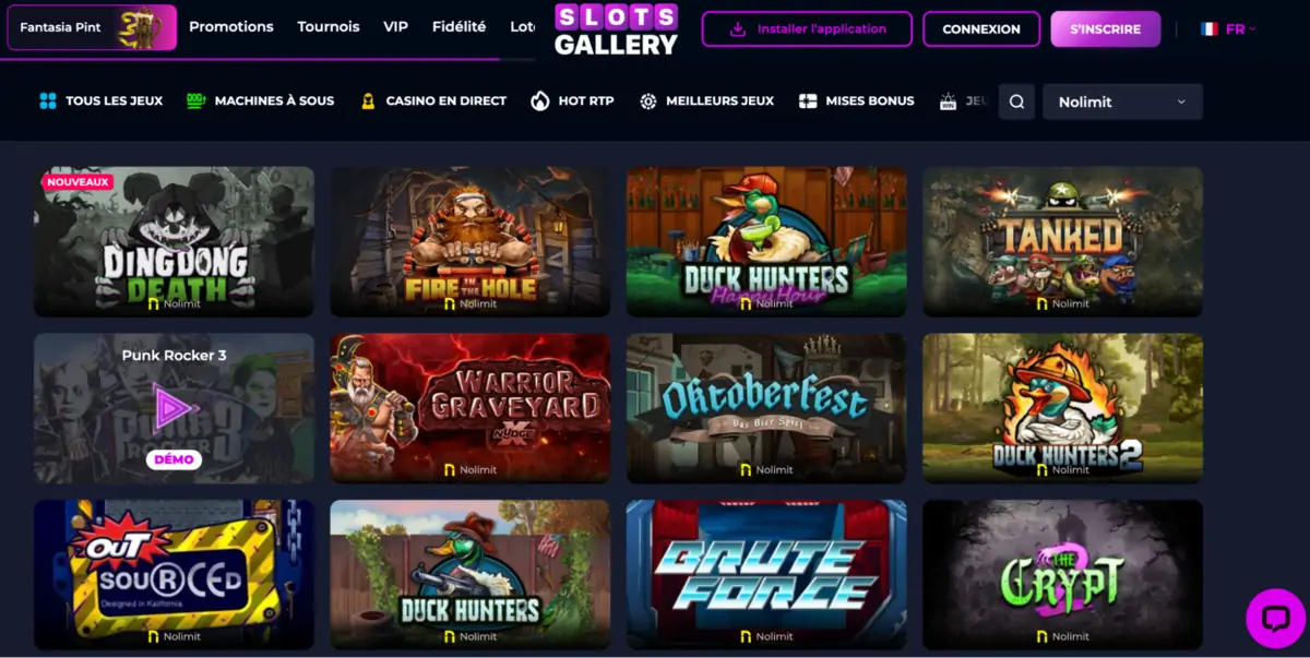 Slots Gallery, un casino Nolimit City Slots Gallery Сasino Nolimit City