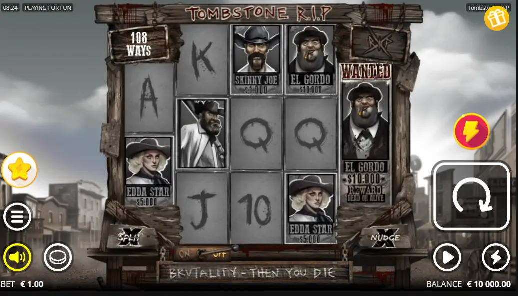 Tombstone R.I.P., un jeu Nolimit City Tombstone R.I.P. de Nolimit City