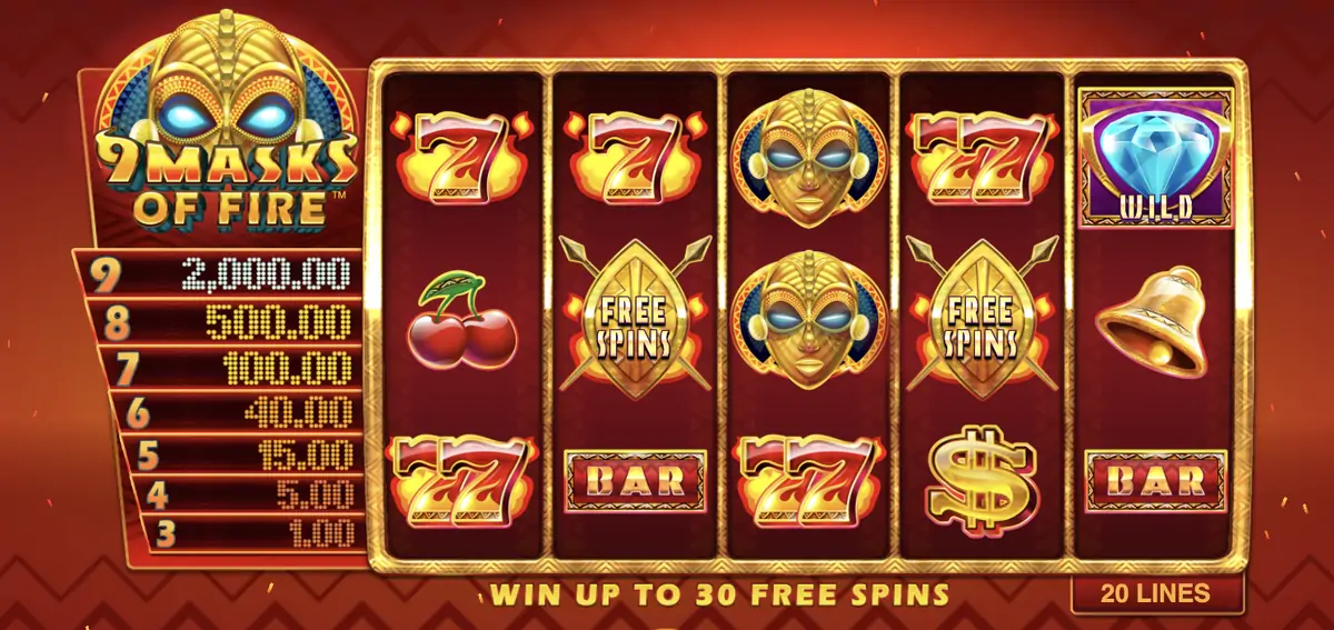 9 Masks of Fire slot