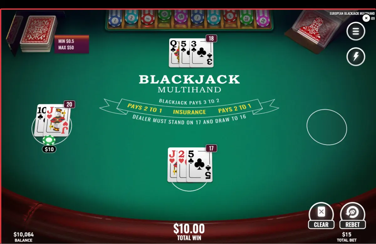 European Blackjack Multihand