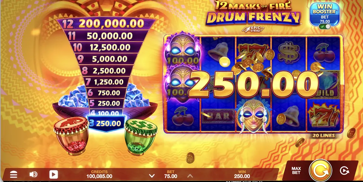 12 Masks of Fire Drums